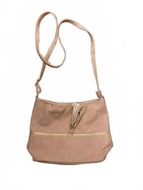 Noir Tassel Crossbody Purse in Light Pink